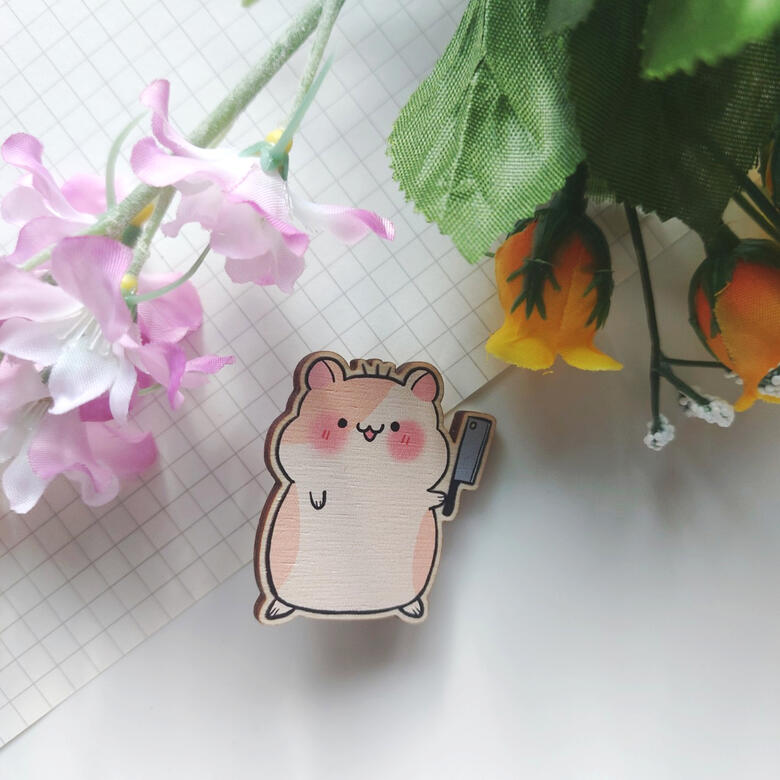 Hamster Knife Pin