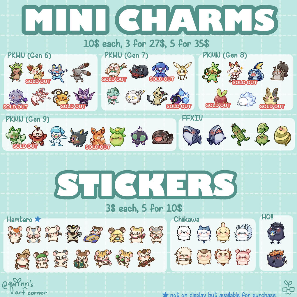 Mini Charms + Stickers