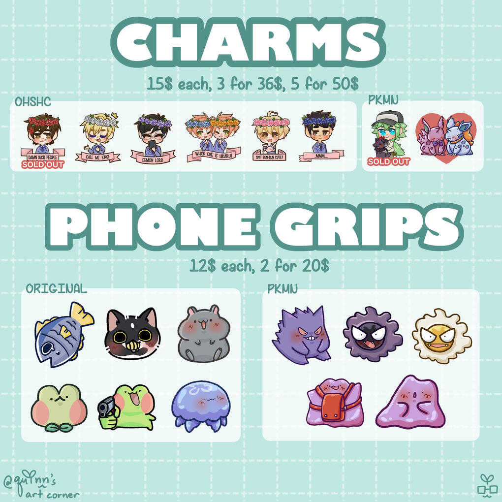 Charms + Phone Grips