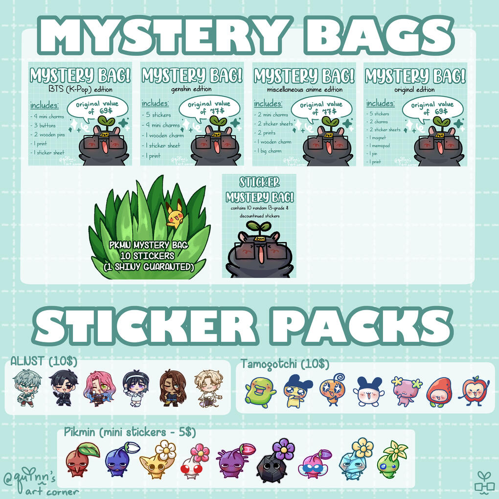 Mystery Bags + Sticker Packs