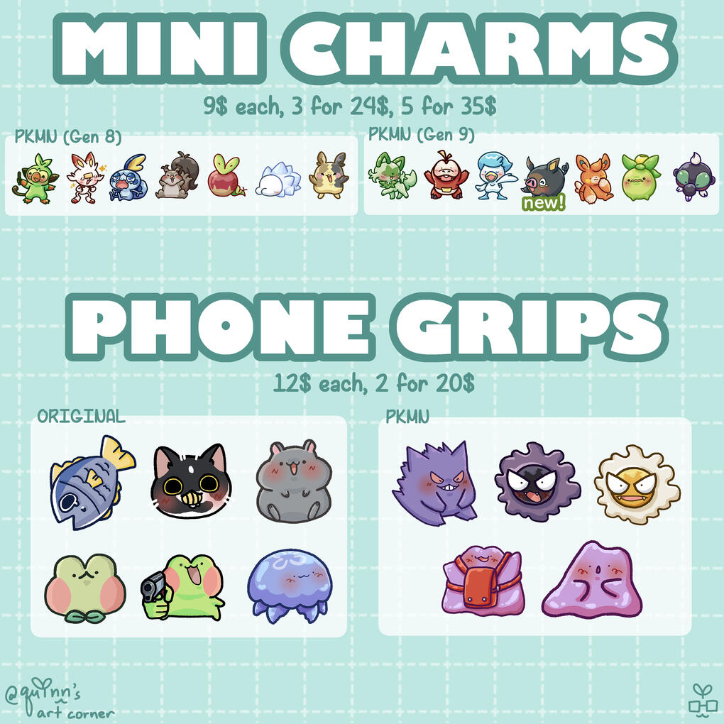 Mini Charms + Phone Grips