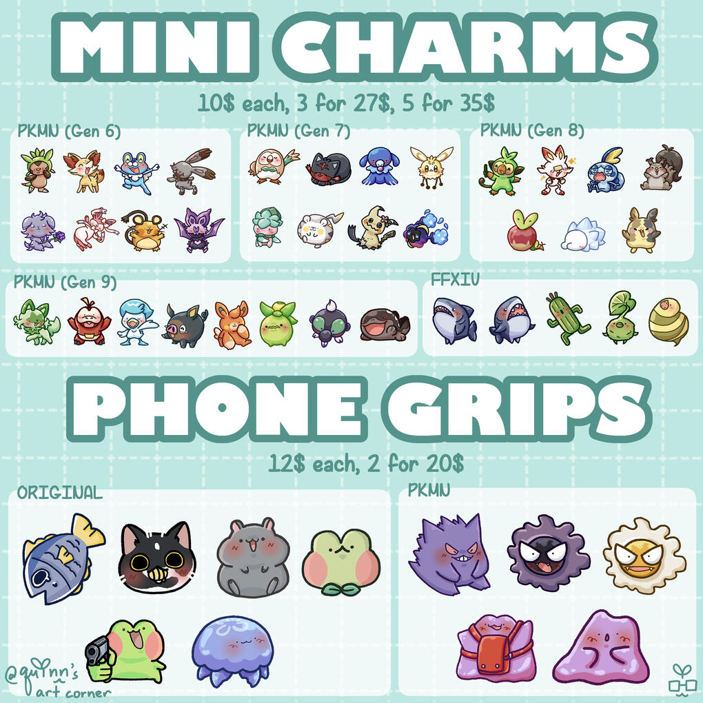 Mini Charms + Phone Grips
